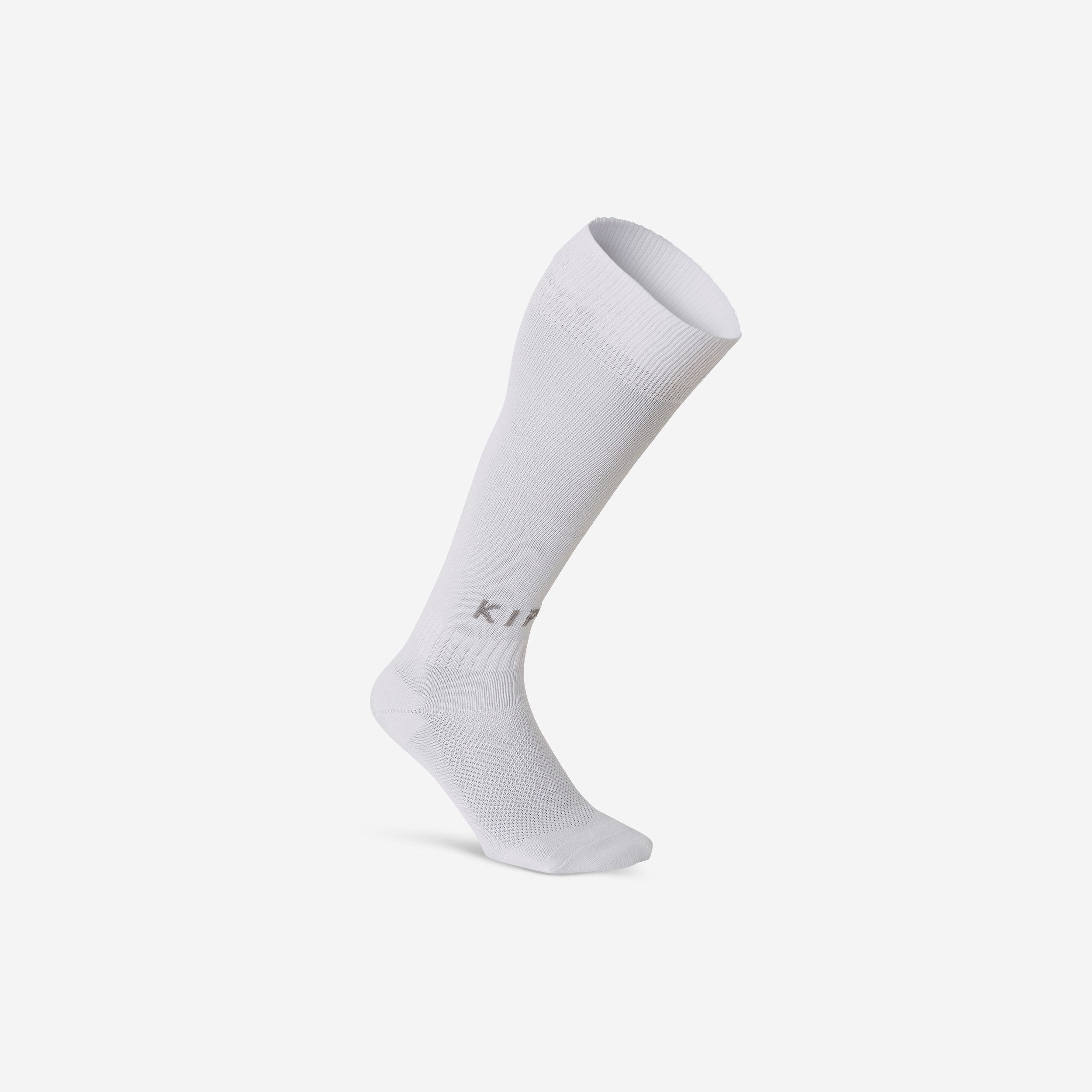 Chaussettes de football enfant F100 blanche pour les clubs et