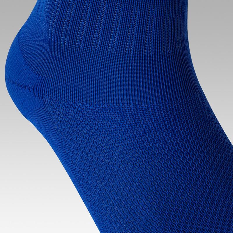 Chaussettes de football enfant F100 bleue indigo