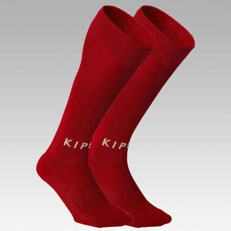 Kids' Football Socks Red - Essential