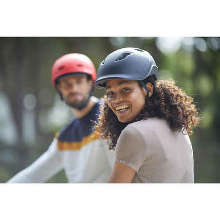 100 City Cycling Helmet - Black