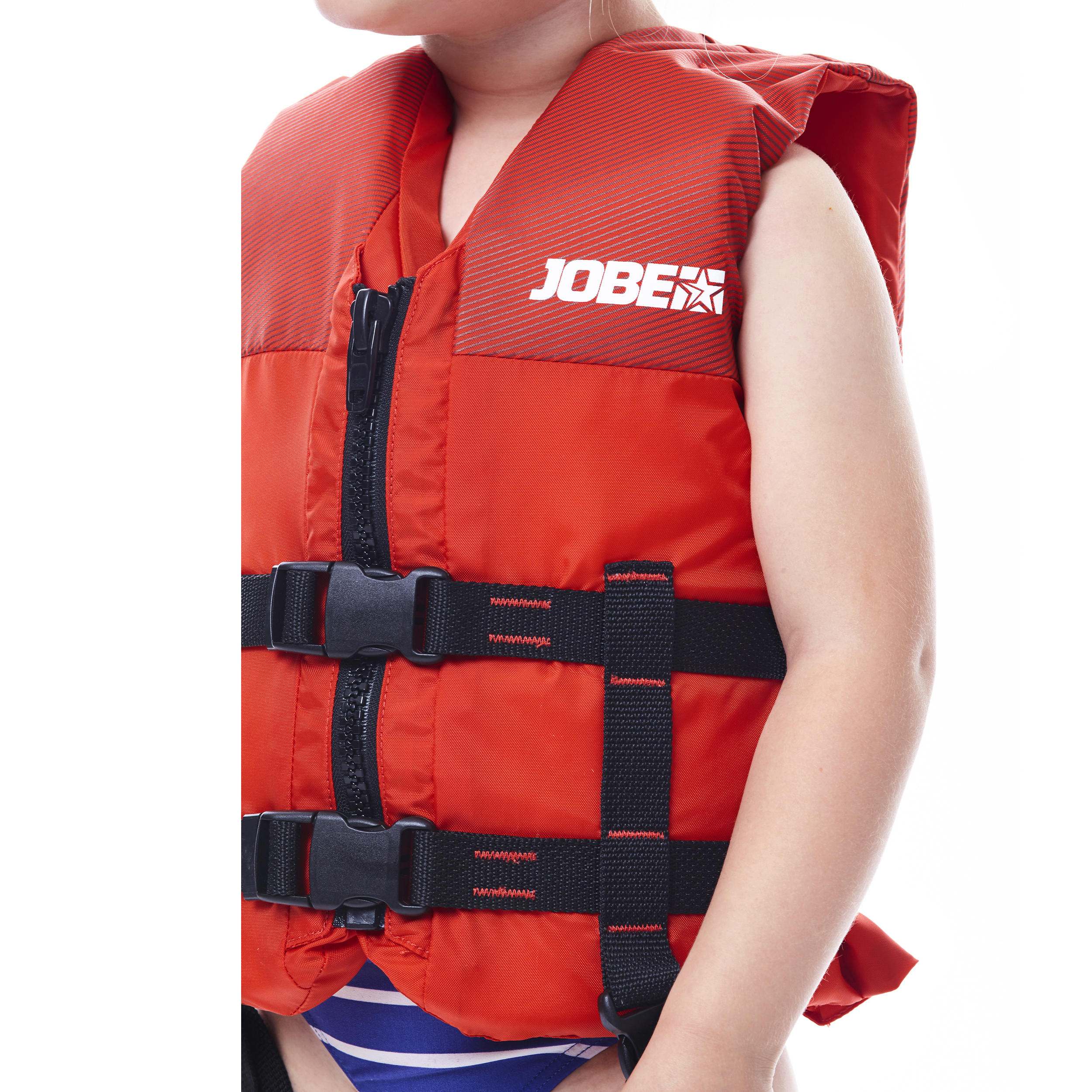 KIDS BUOYANCY VEST TOW SPORTS 50 NEWTONS JOBE SCRIBBLE RED 1/1