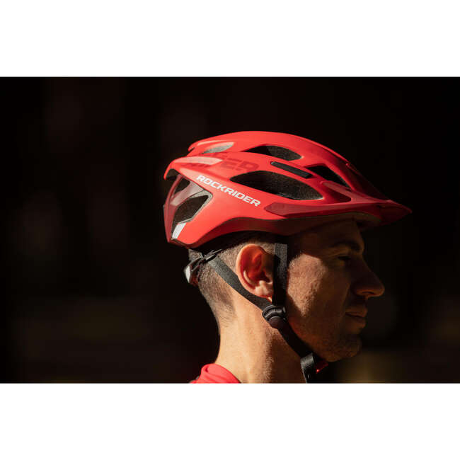 ROCKRIDER ST 500 Mountain Bike Helmet - Red | Decathlon