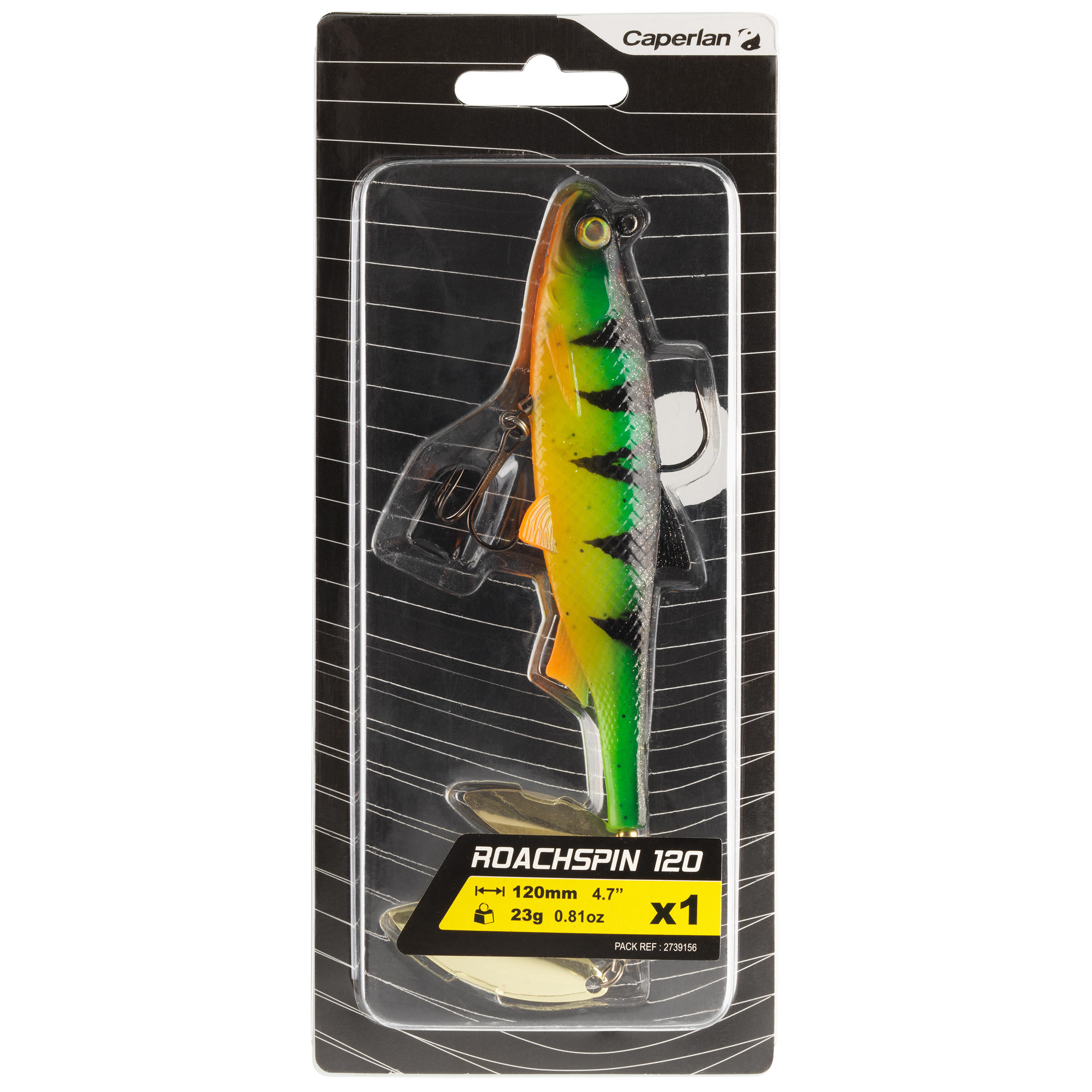 LURE FISHING ROACHSPIN 120 FIRETIGER BLADED SHAD SOFT LURE - CAPERLAN