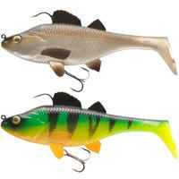 LEURRE SOUPLE SHAD PECHE AUX LEURRES KIT PERCH RTC 170 NATUREL / FIRETIGER