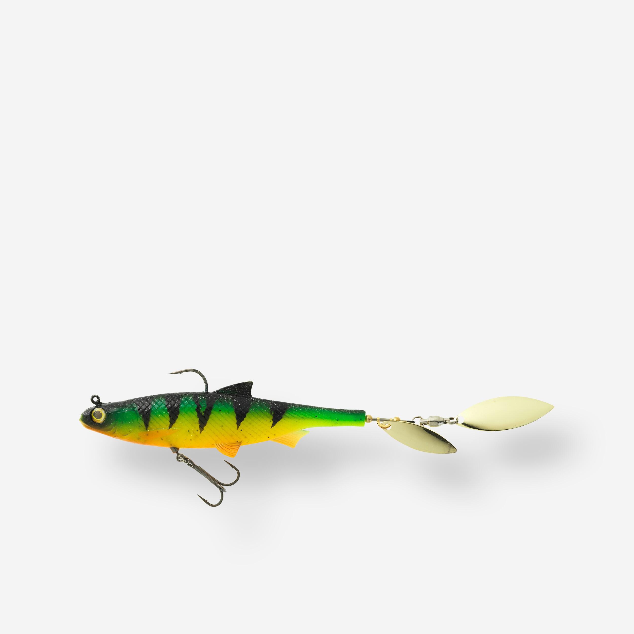 Caperlan - Leurre Souple Shad A Palette Pêche Aux Leurres Roachspin 120 Firetiger - Leurre Souple - Peche - Vert - Taille Unique - Decathlon