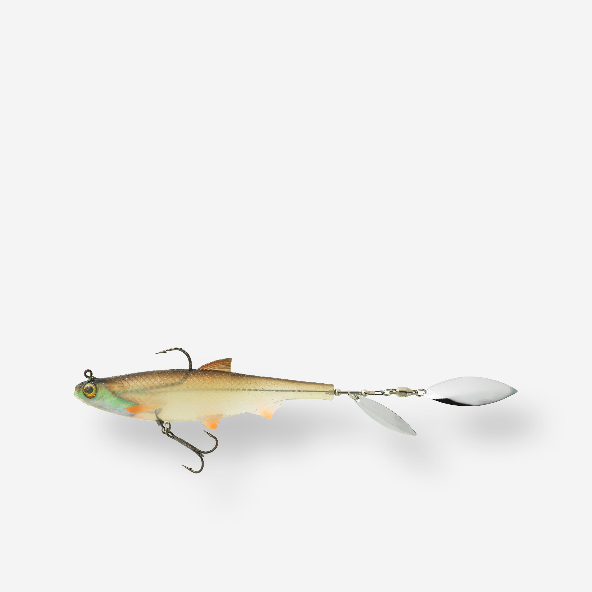LURE FISHING ROACHSPIN 120 ROACH BLADED SHAD SOFT LURE - Cream