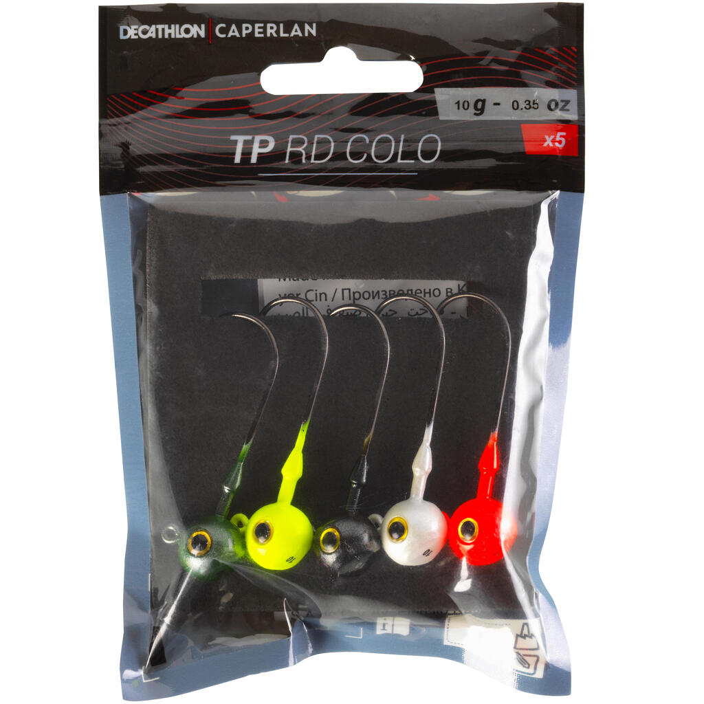 Coloured round jig head for soft lure fishing TP RD COLO 2 G