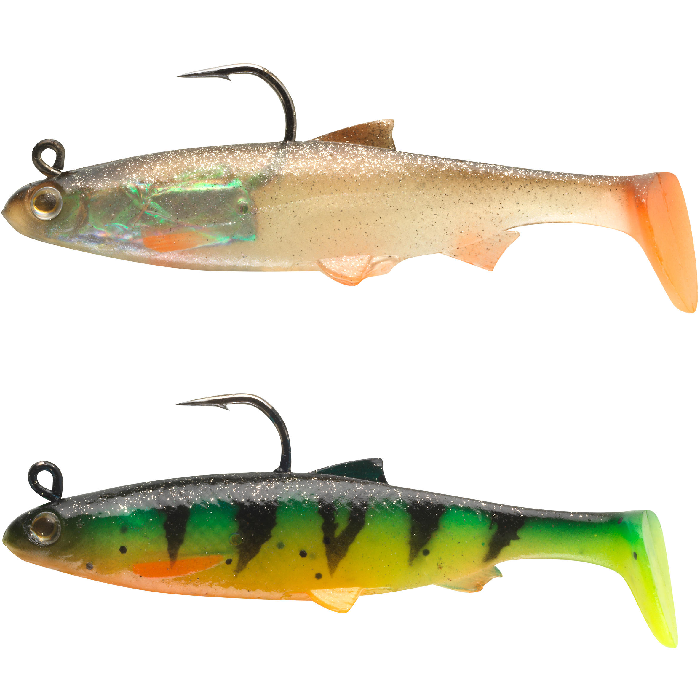 SOFT SHAD PERCH LURE KIT 170 RTC PERCH / ORANGE - Decathlon