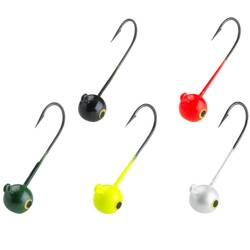 Coloured round jig head for soft lure fishing TP RD COLO 3.5 G