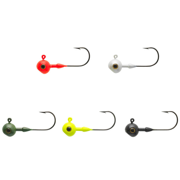 Coloured round jig head for soft lure fishing TP RD COLO 7 G