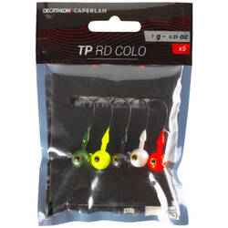 Coloured round jig head for soft lure fishing TP RD COLO 7 G