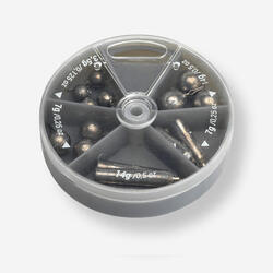 Pêche aux leurres boite assortiment plombs montage drop shot