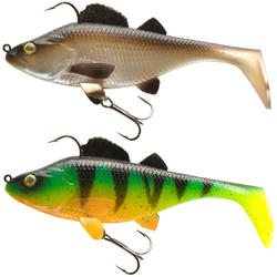 LEURRE SOUPLE SHAD PECHE AUX LEURRES KIT PERCH RTC 130 NATUREL / FIRETIGER