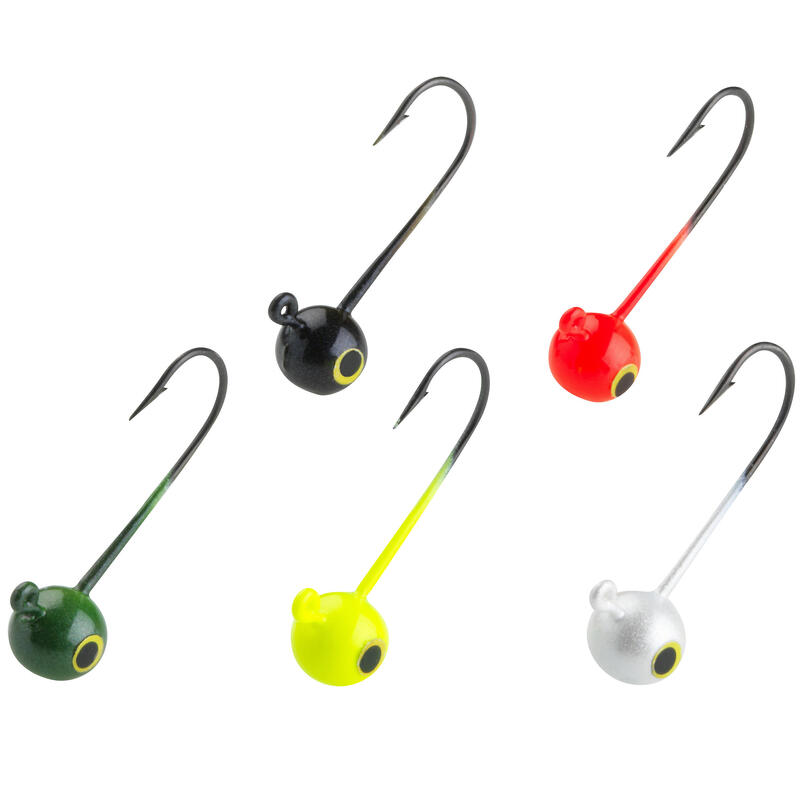 Cabeza plomada de color pesca con señuelos TP RD COLO 2 g