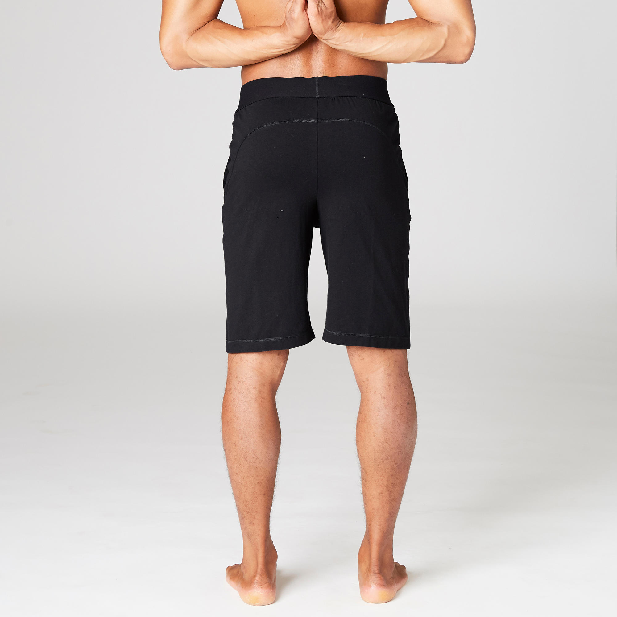 PANTALONES CORTOS HOMBRE SHORT COMFORT YOGA  ECOFRIENDLY NEGRO 6/9