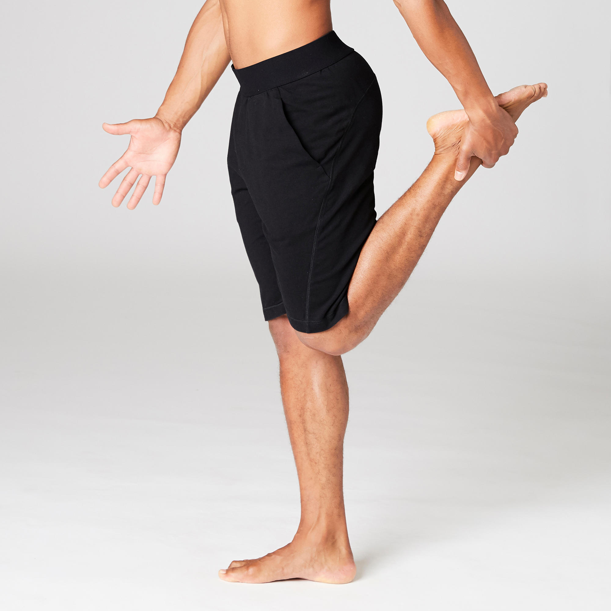 YOGASHORT KATOEN HEREN ZWART 9/10