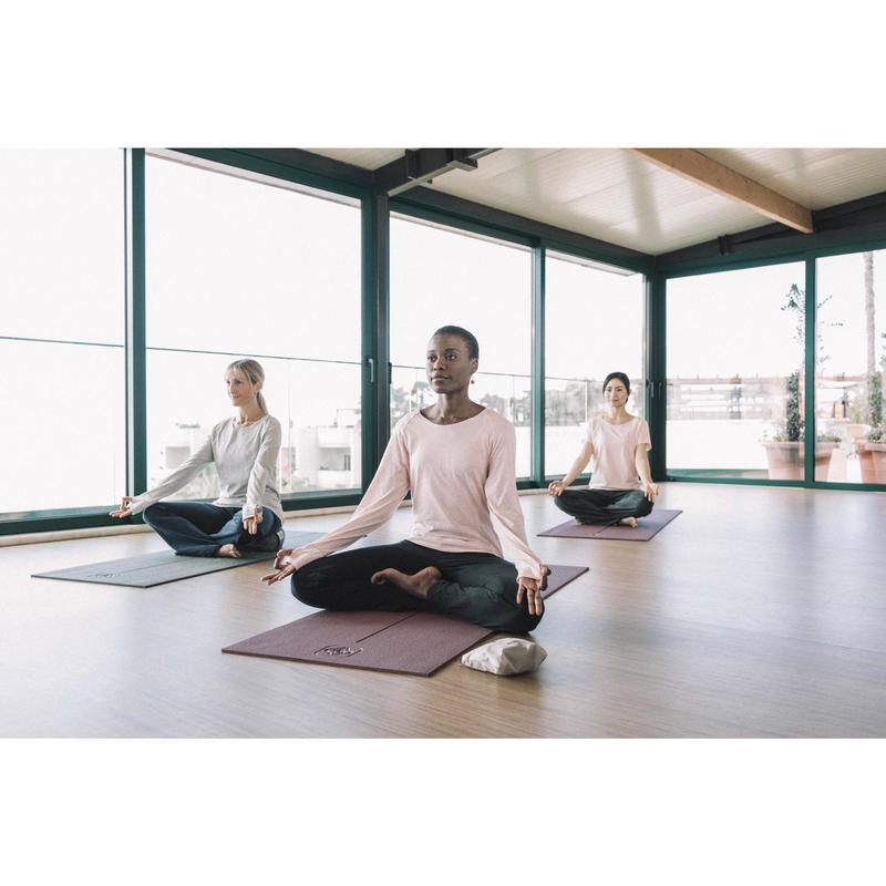 Gentle Yoga Mat 8 Mm Burgundy Domyos By Decathlon