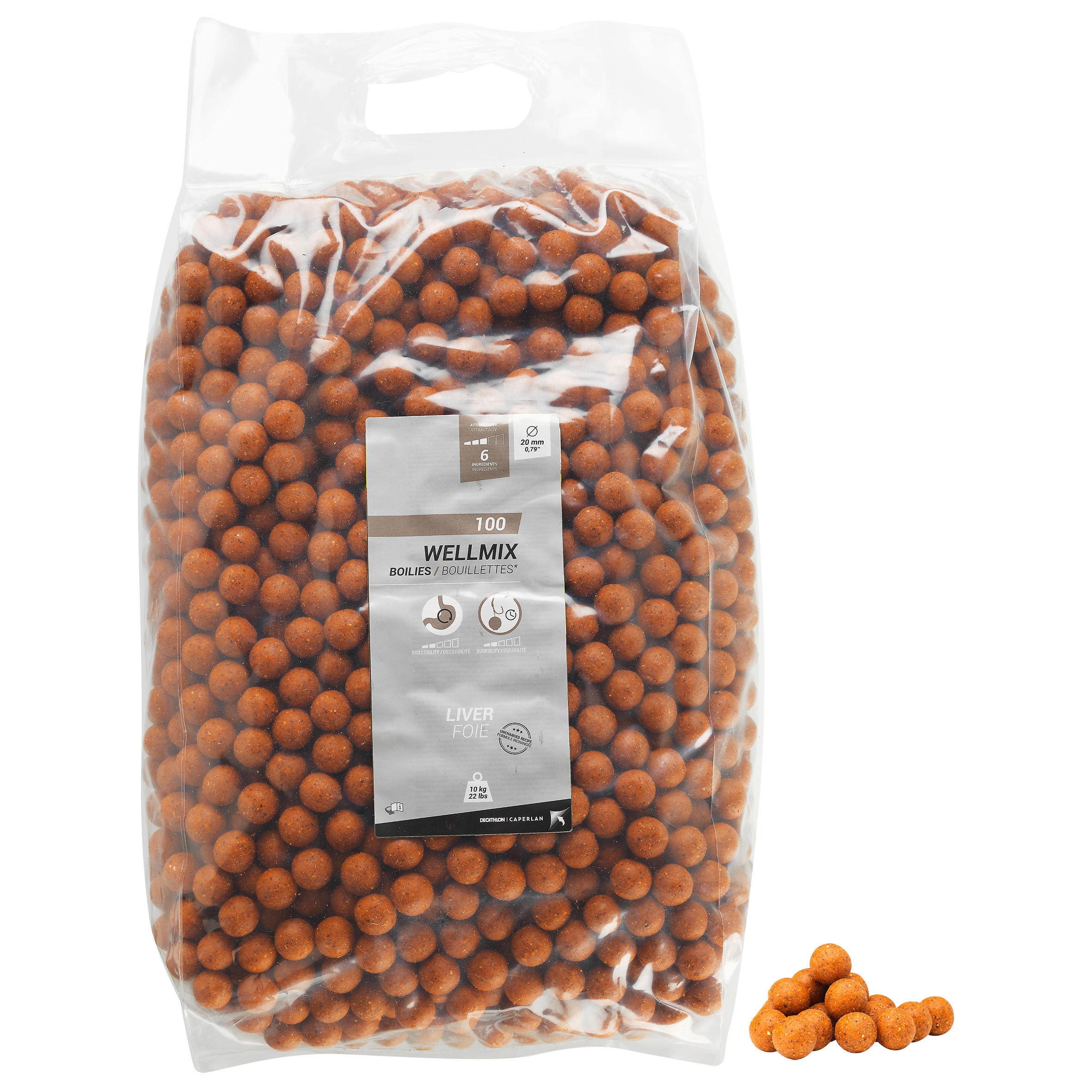 Caperlan Boilies Karpervissen Wellmix Lever 10 Kg caperlan kopen in de aanbieding