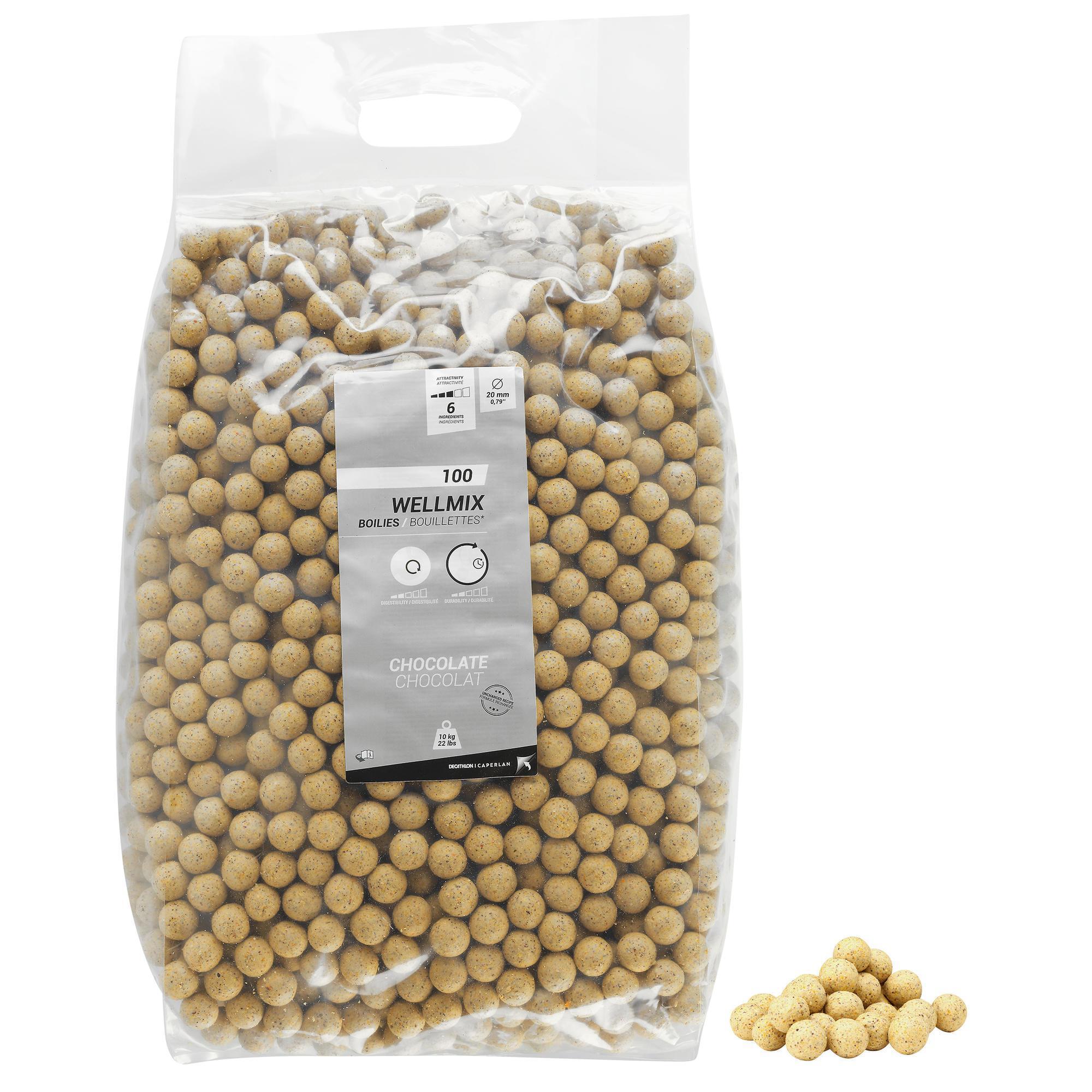 Boilies pesca de la carpa wellmix chocowhite 10 kg | Caperlan