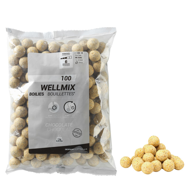 WELLMIX 20 MM 1 KG WHITE CHOCOLATE CARP FISHING BOILIE WELLMIX 20 MM 1 KG WHITE CHOCOLATE CARP FISHING BOILIE