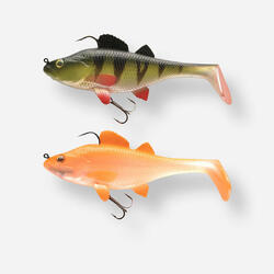 LEURRE SOUPLE SHAD PECHE AUX LEURRES KIT PERCH RTC 130 PERCHE / ORANGE