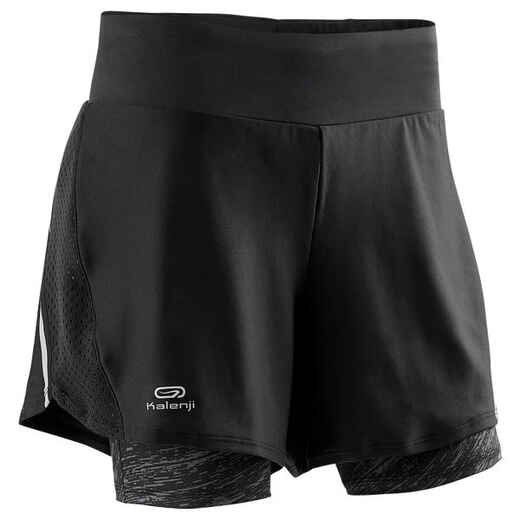 
      DRY+ 2 IN 1 WOMEN'S RUNNING SHORTS - BLACK
  