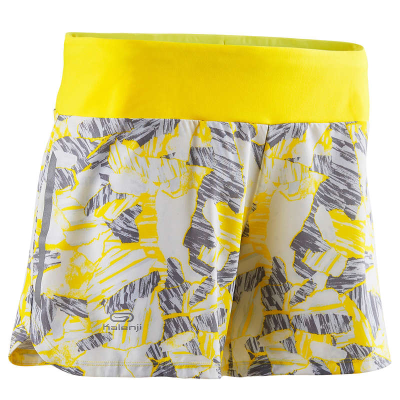 REGULAR WOMAN JOG WARM/MILD WHTR CLOTHES - RUN DRY WOMEN'S PRINT SHORTS KALENJI