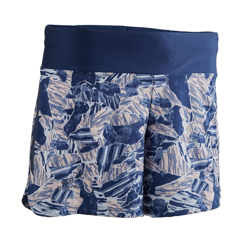 REGULAR WOMAN JOG WARM/MILD WHTR CLOTHES - Women's Shorts Run Dry - Print KALENJI