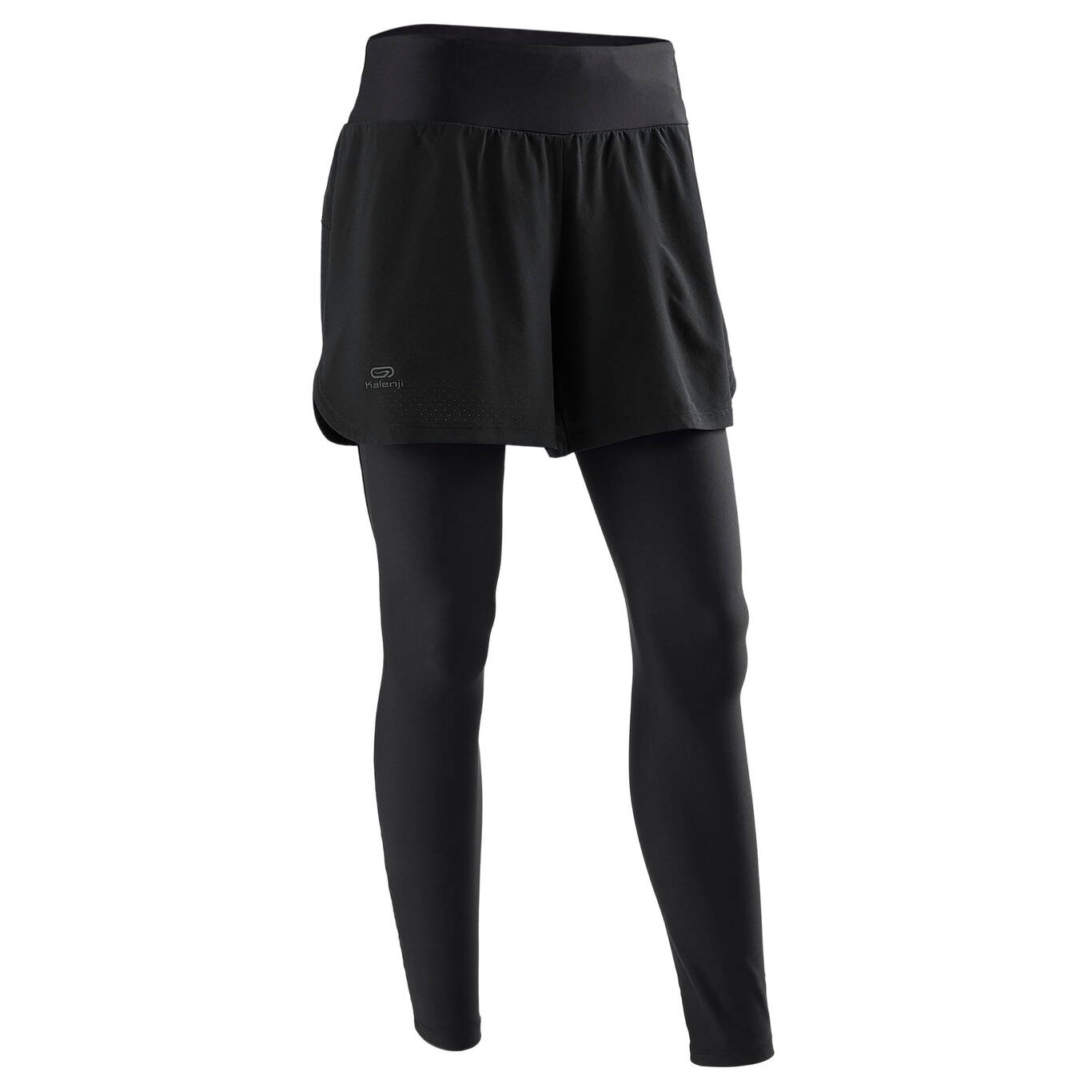 Women's Running Shorts with Built-In Tights Dry+ - black