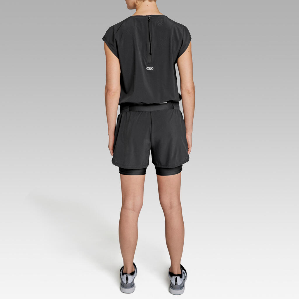 Combishort running femme - Dry+ noir