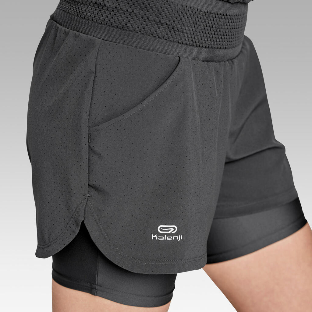 Combishort running femme - Dry+ noir