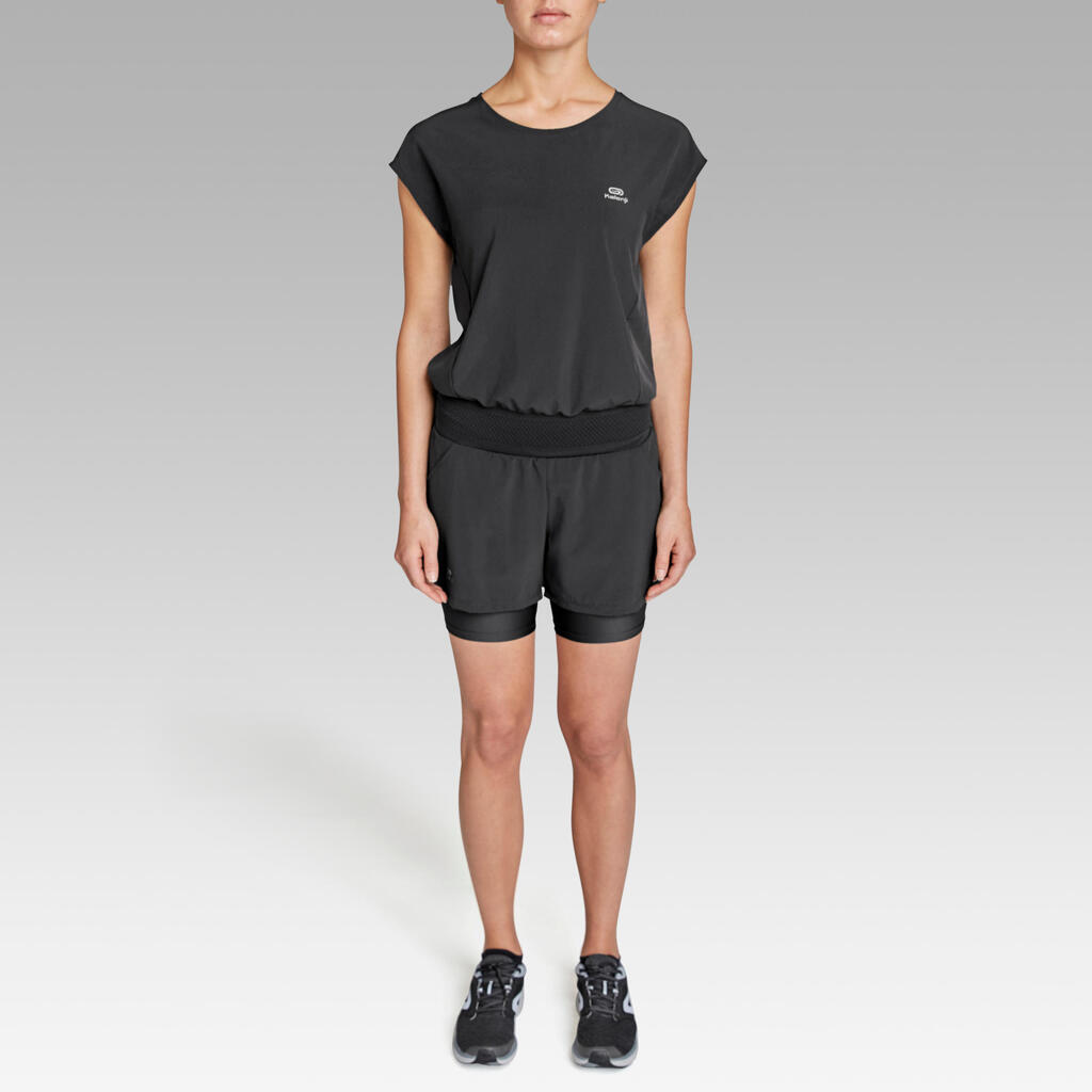 Combishort running femme - Dry+ noir