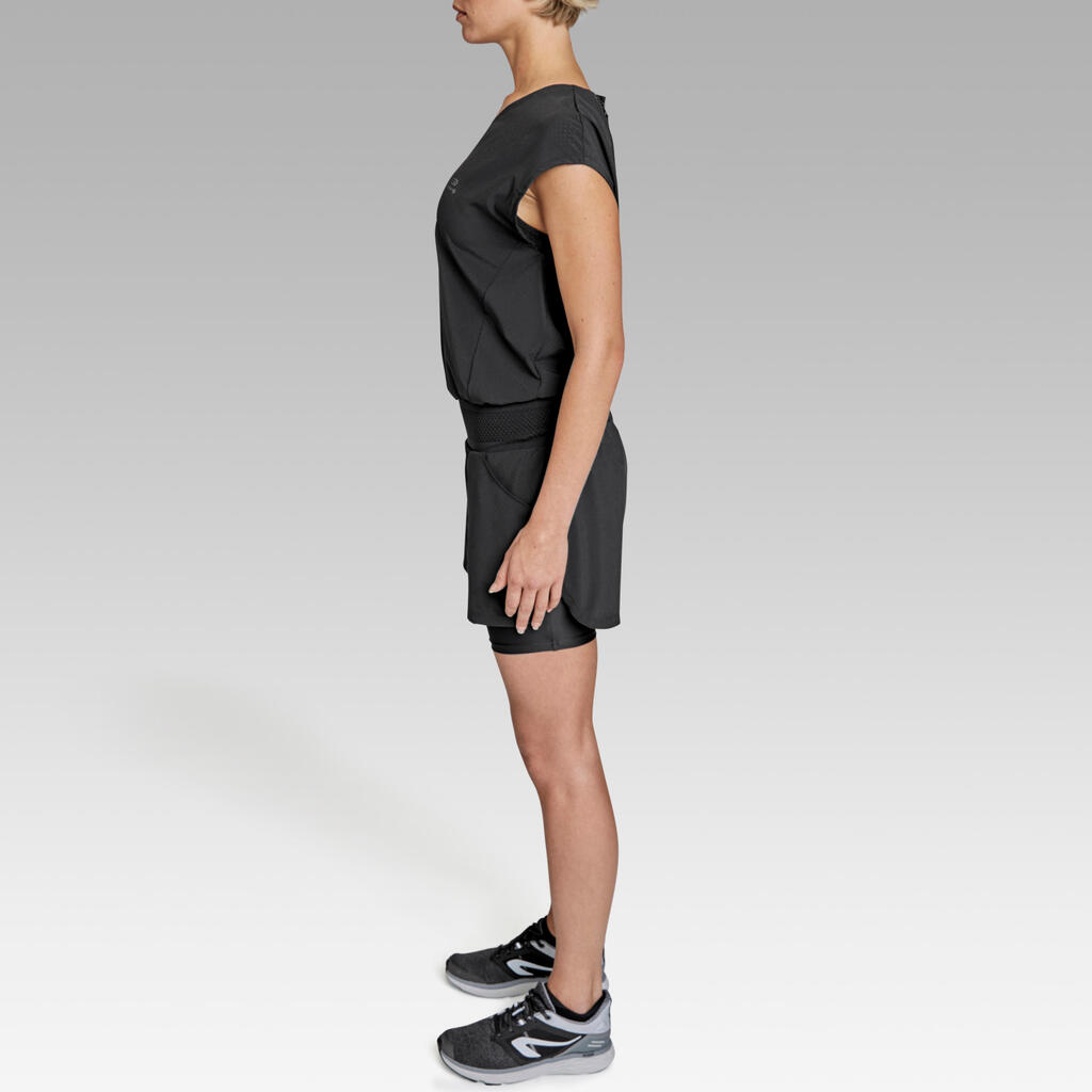 Combishort running femme - Dry+ noir