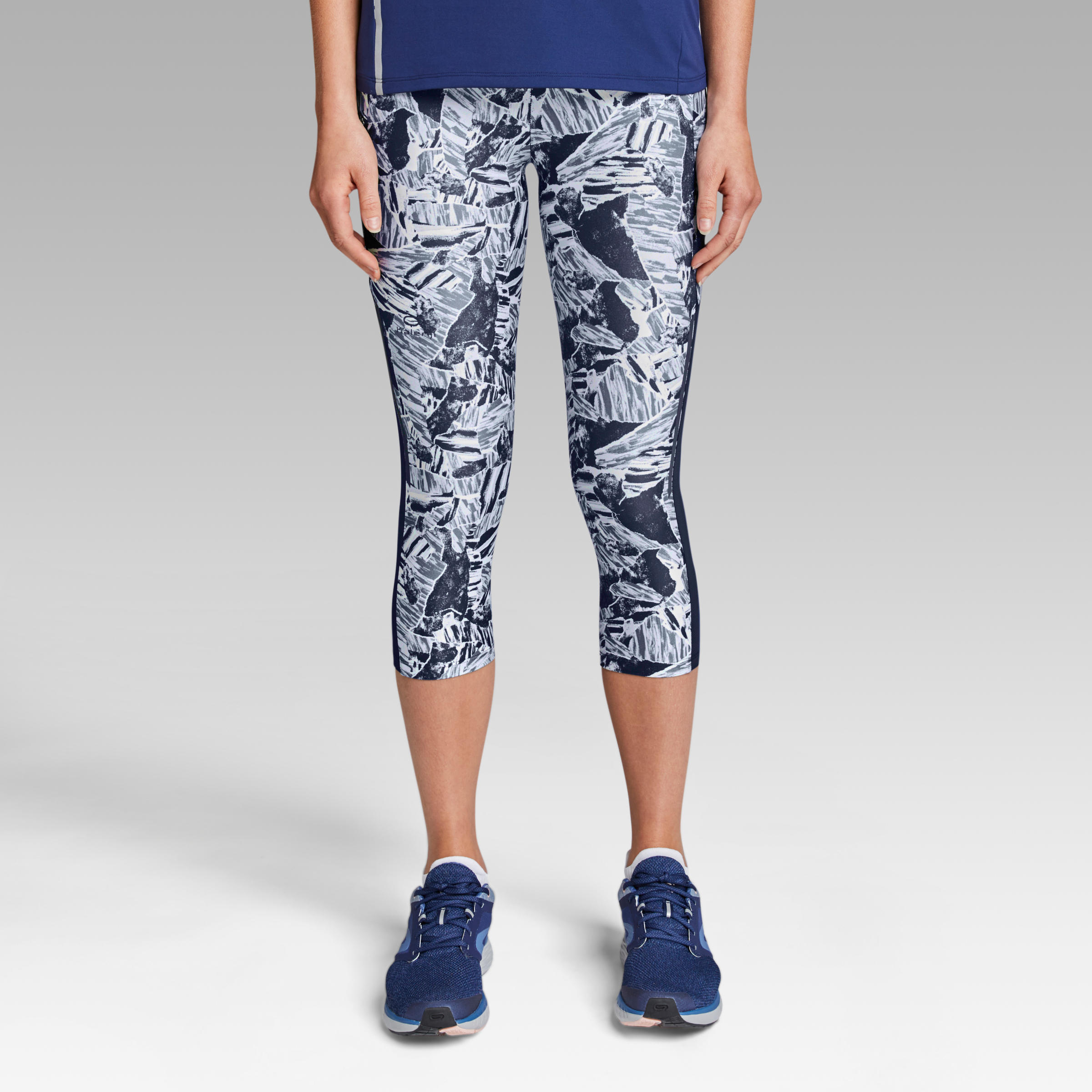 Run Dry+ Women's Running Cropped Bottoms - Blue 2/11
