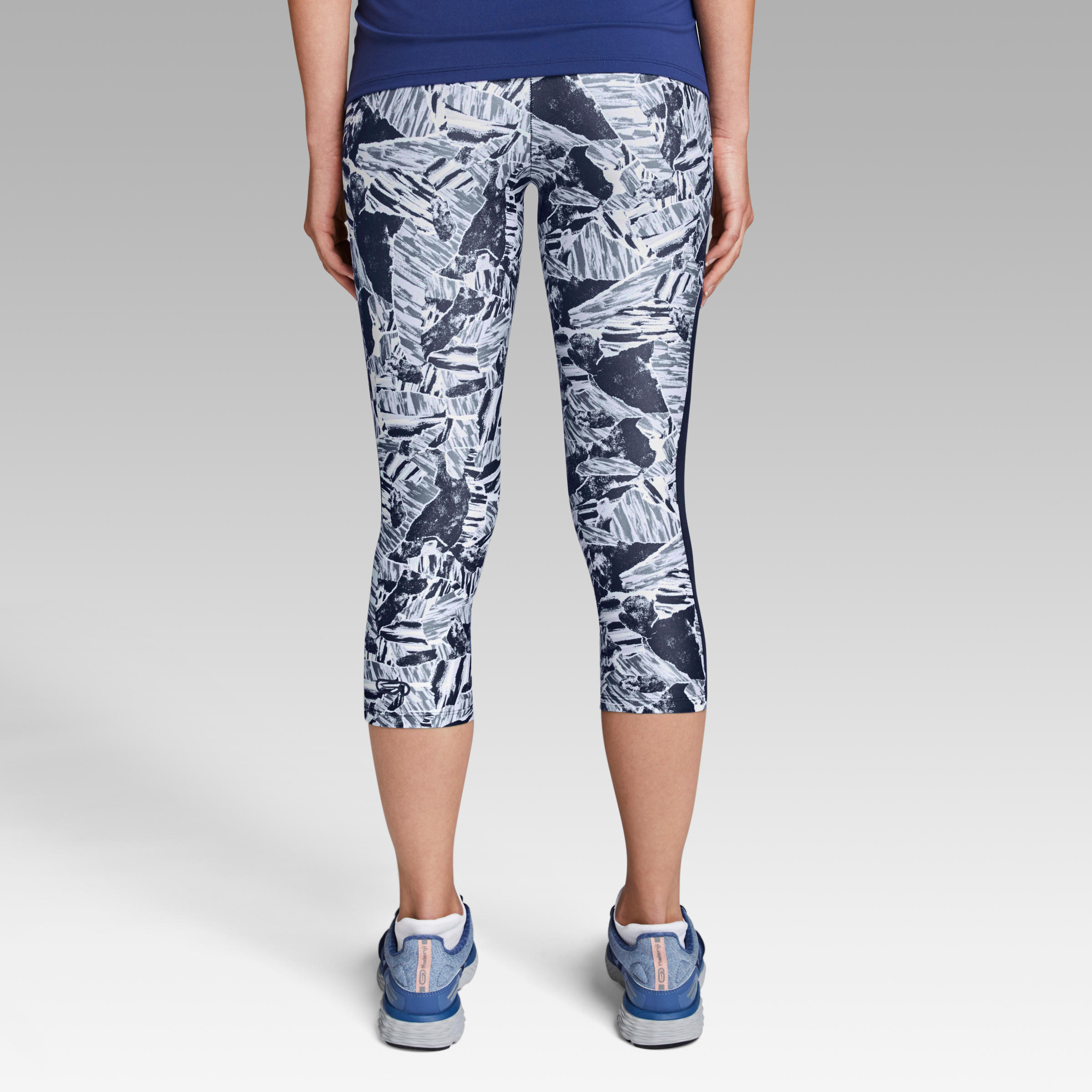 Run Dry+ Women's Running Cropped Bottoms - Blue 5/11
