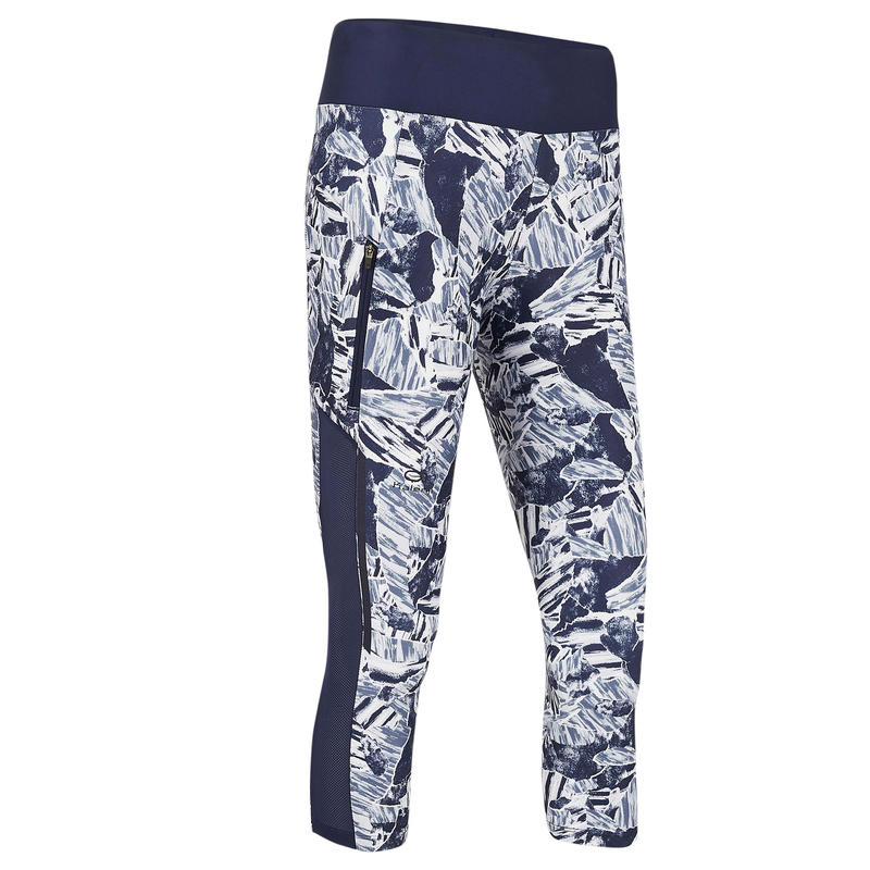 Run Dry+ Women's Running Cropped Bottoms - Blue Run Dry+ Women's Running Cropped Bottoms - Blue