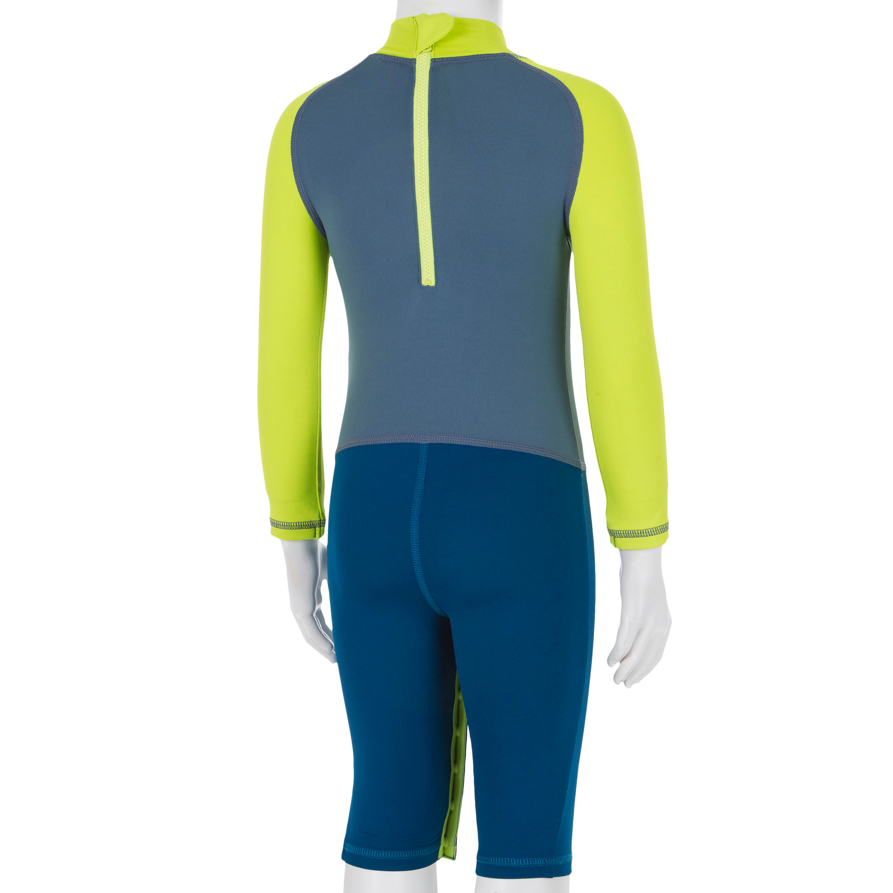 UV-resistant baby's short sleeve surfing shorty t-shirt – lime green 4/8