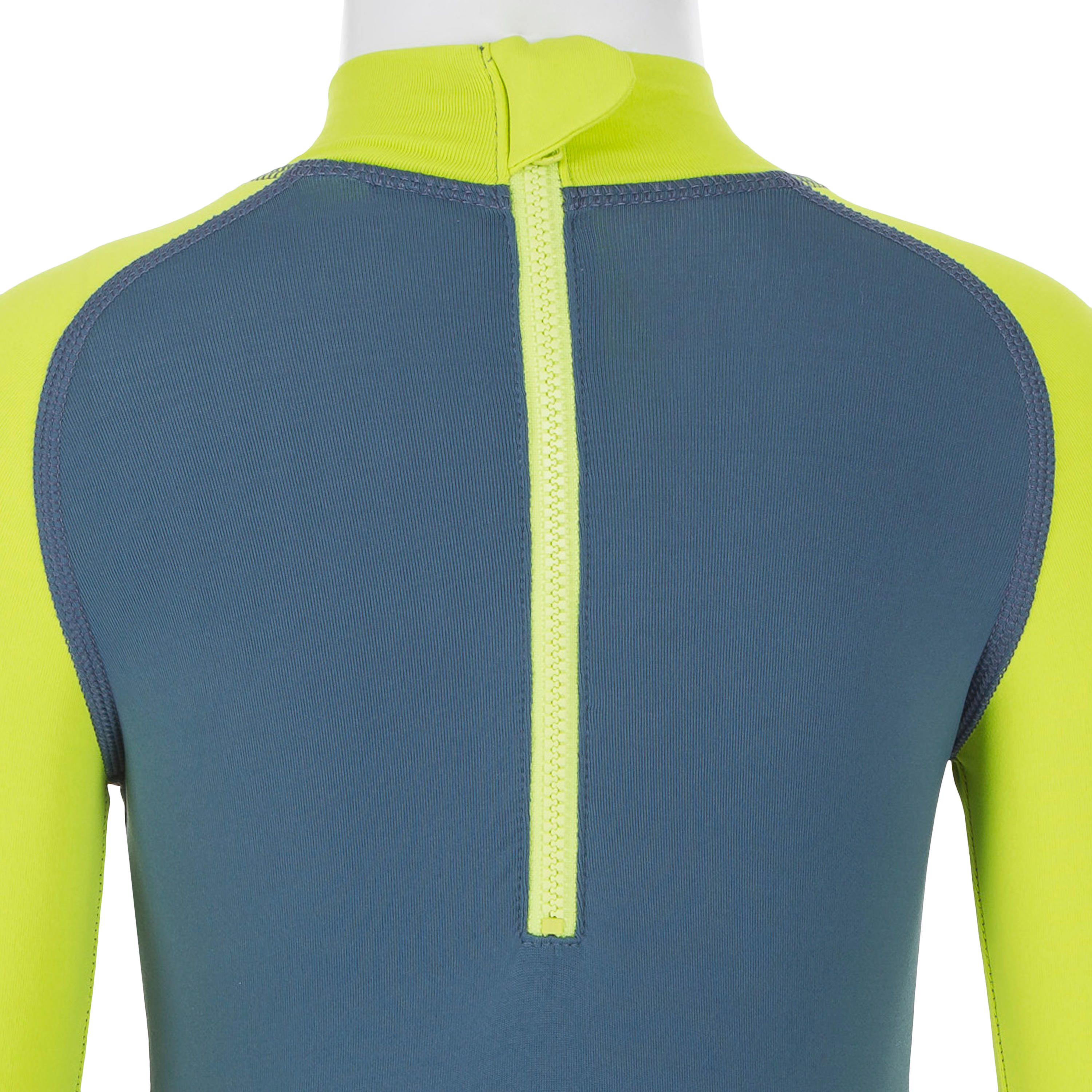 UV-resistant baby's short sleeve surfing shorty t-shirt – lime green 5/8