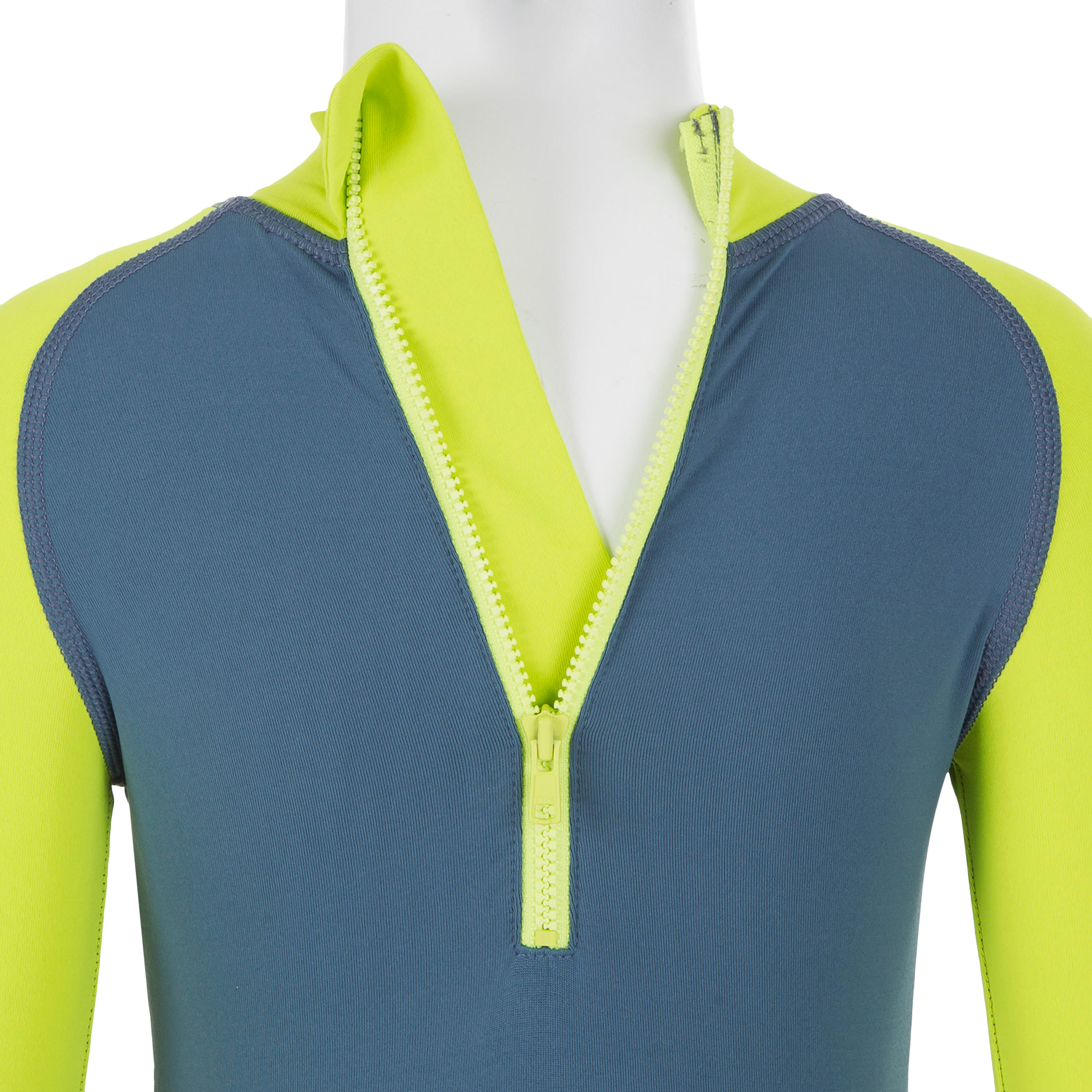 UV-resistant baby's short sleeve surfing shorty t-shirt – lime green 8/8