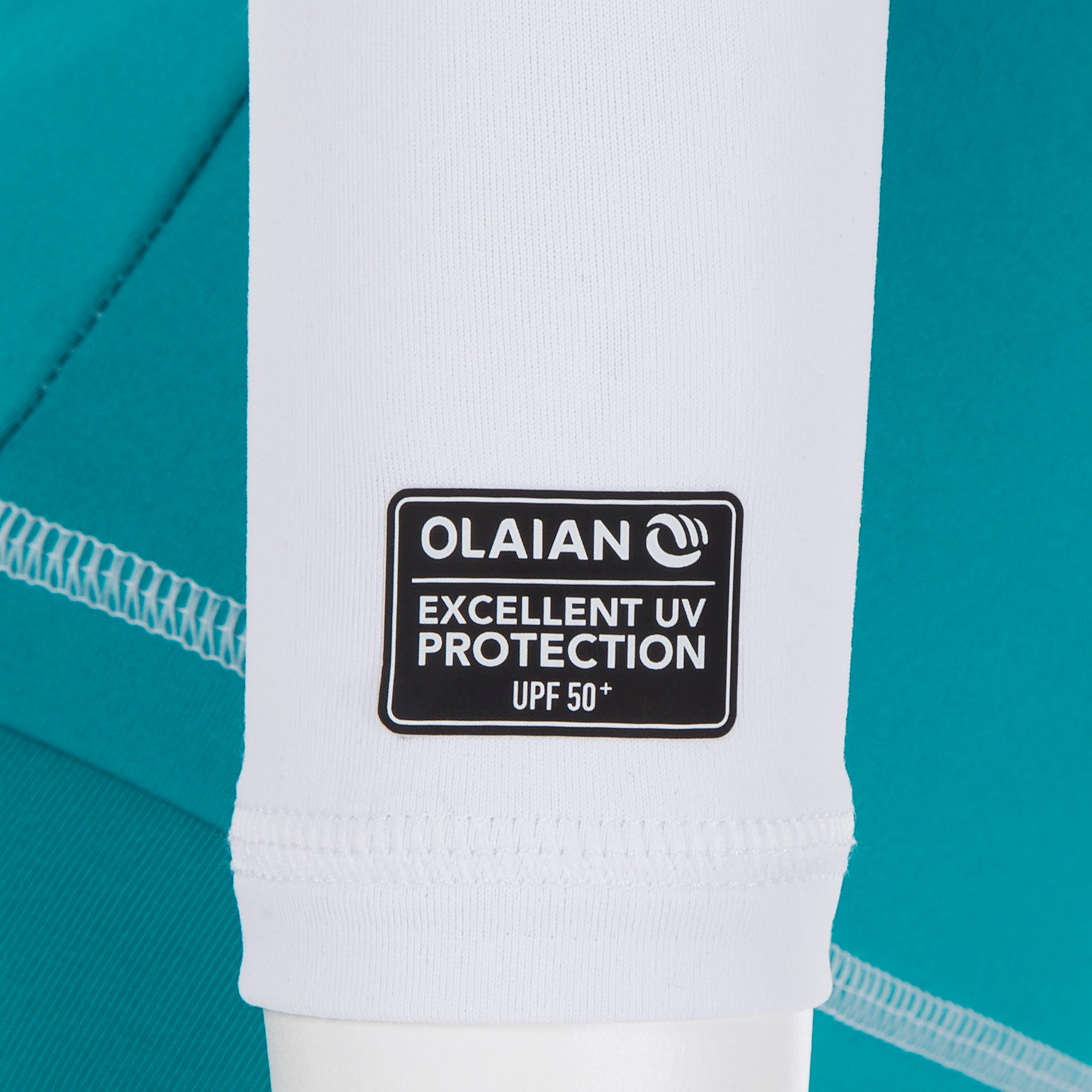 100 Baby UV-Protection T-Shirt with Hood - Turquoise 5/6