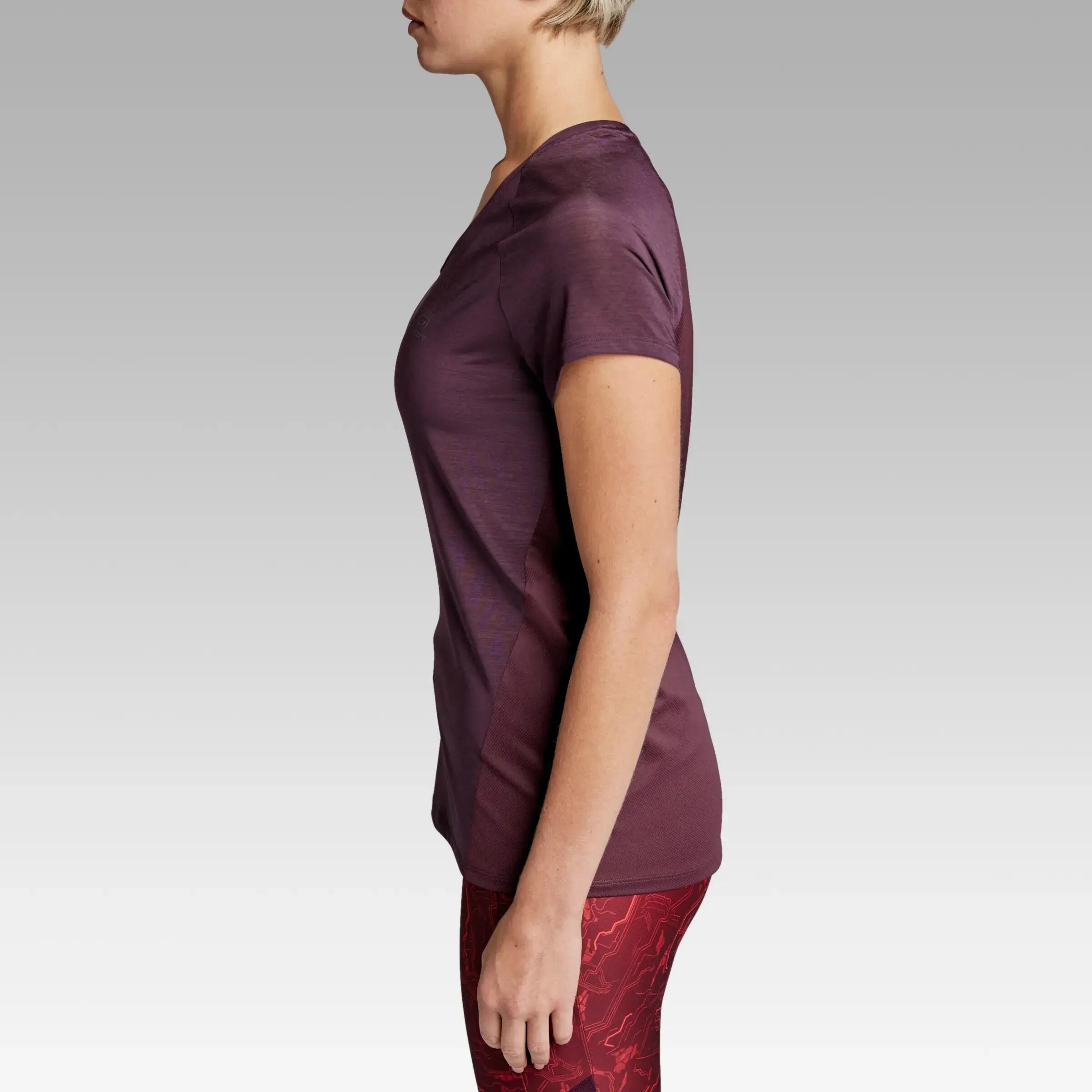 RUN LIGHT WOMEN'S T-SHIRT - PLUM 4/8
