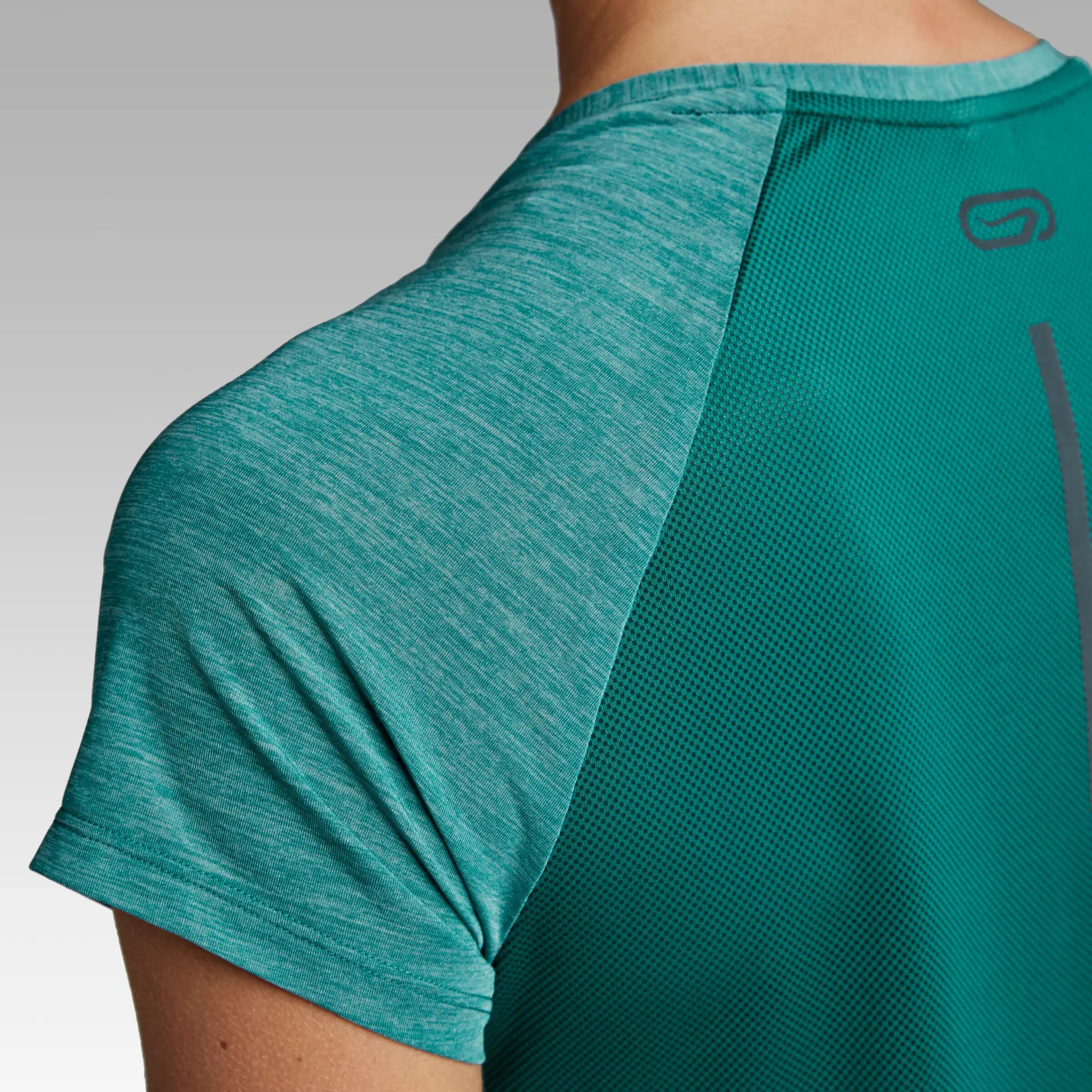 Run Light Women's Running T-shirt - Green 9/11