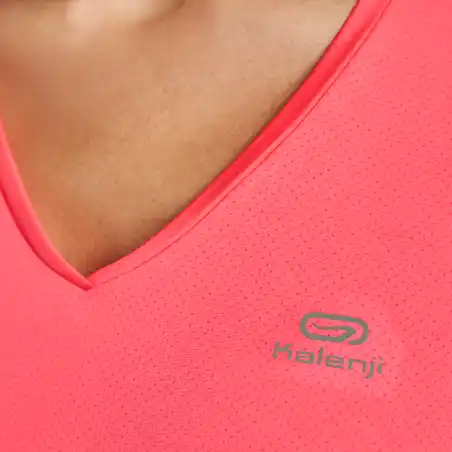 Women's running breathable short-sleeved T-shirt Dry - neon coral