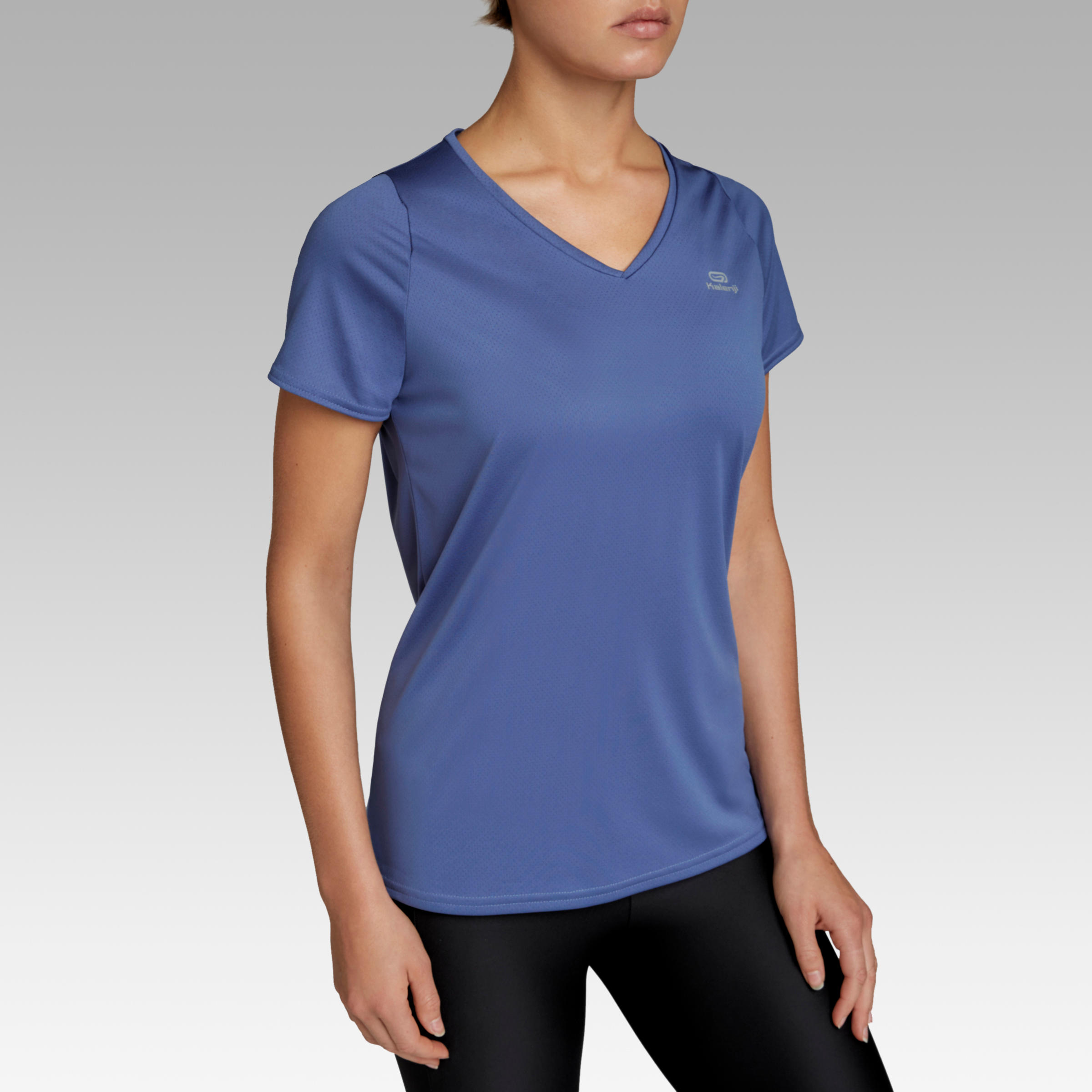 RUN DRY WOMEN'S RUNNING T-SHIRT - BLUE 3/9