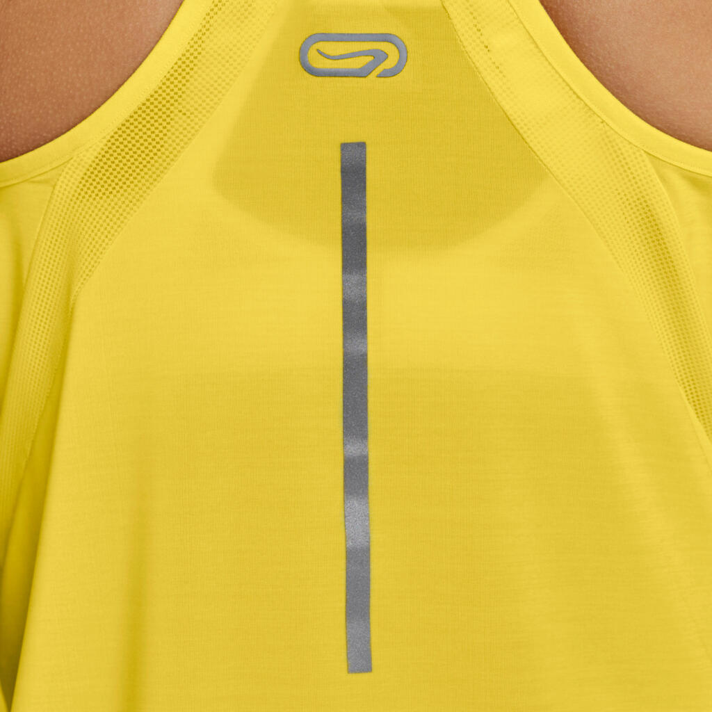 Laufshirt ärmellos Lauftop Run Light Damen orange