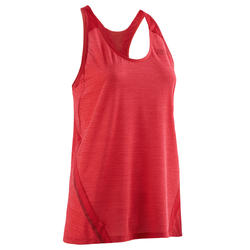 Camiseta Sin Mangas Running Kalenji Mujer Rojo