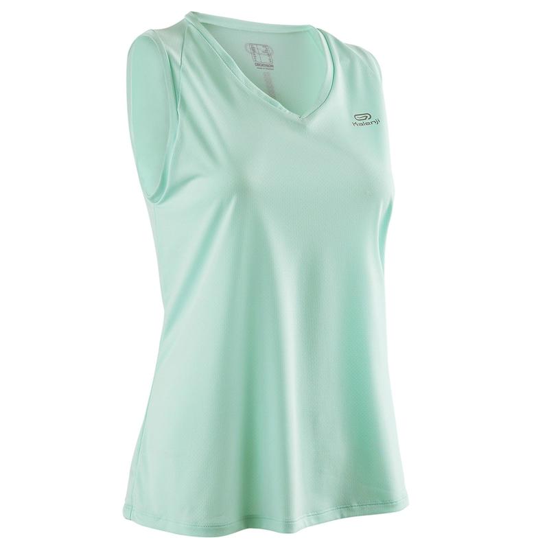 Débardeur respirant running femme - Dry vert clair