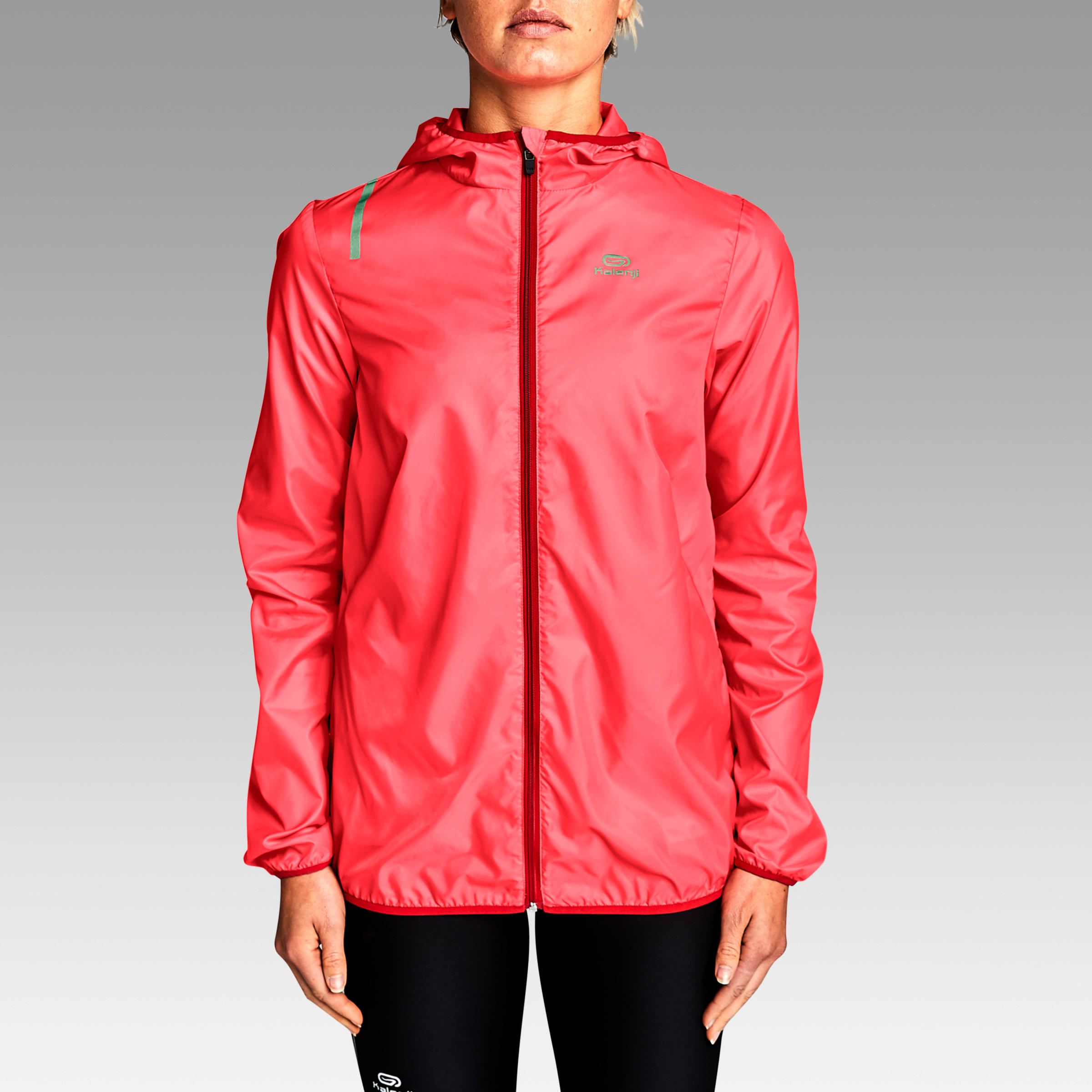 coral windbreaker jacket