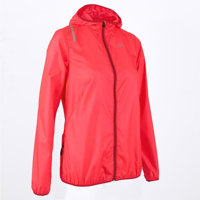 VESTE COUPE VENT RUNNING RUN WIND ROSE CORAIL FLUO FEMME Kalenji