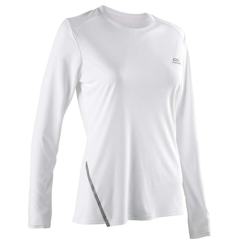 OCCAS WOMAN JOG WARM/MILD WHTR CLOTHES Clothing - T SHIRT RUN SUN PROTECT KALENJI - By Sport